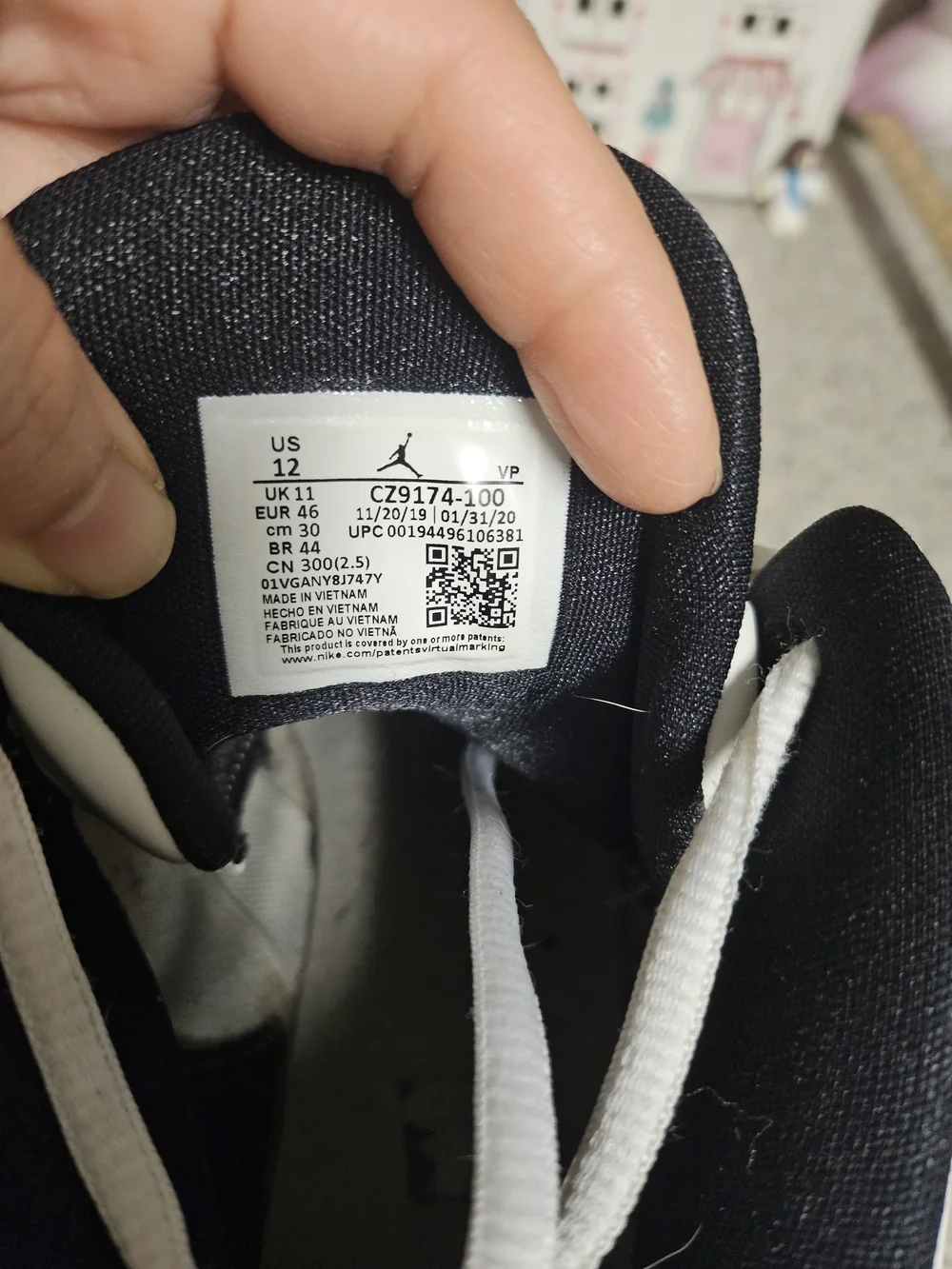 Jordan Black and White High-Top Sneakers